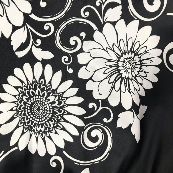 ICE One Shoulder Asymmetrical Purple Sequins White Floral Black Top Medium - Picture 10 of 16